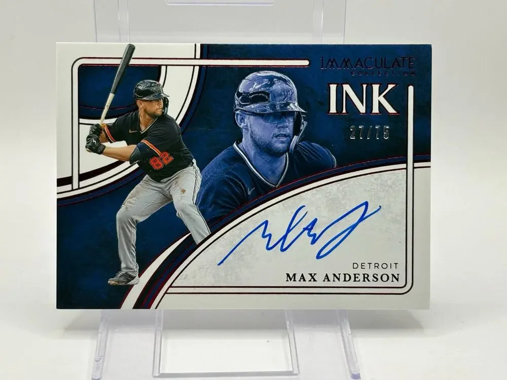 2026 Immaculate Collection Ink Max Anderson On Card Auto 27/75 SP Tigers